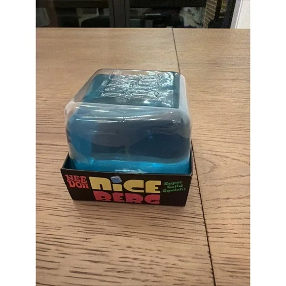 NeeDoh Nice Berg Blue XL Giant Nee Doh Niceberg Solid Squish Cube Ice Block New - Picture 4 of 5